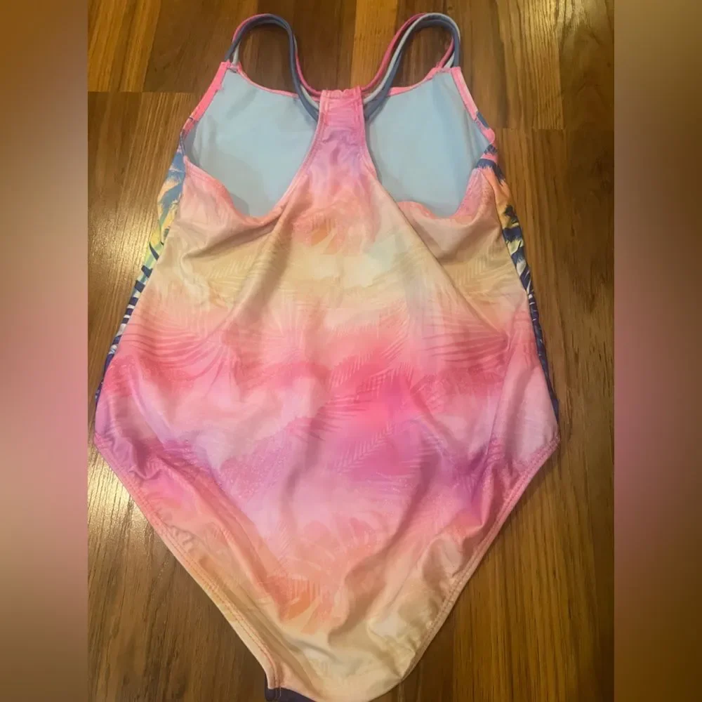 Wonder Nation Pink and Blue One Piece Swimsuit